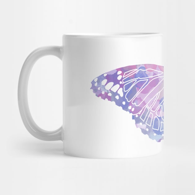 Butterfly Design in Purples Paint Strokes Pattern 1 by PurposelyDesigned